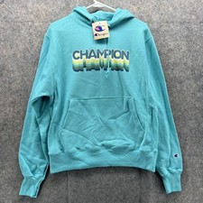 Champion Sweater Men Small Blue Hoodie Pullover Sweatshirt Reverse Weave VTG New