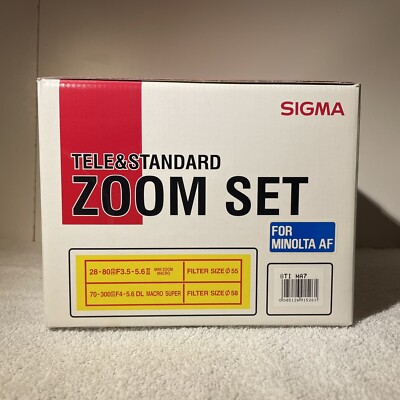 Sigma Tele & Standard Zoom Set For Minolta AF 28-80mm and 70-300mm 
