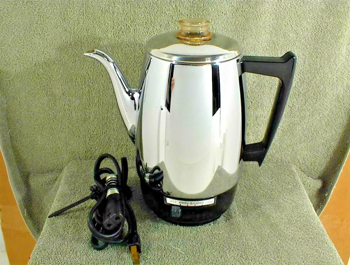 Vintage GE GENERAL ELECTRIC AUTOMATIC PERCOLATOR 36P12 COFFEE POT MAKER