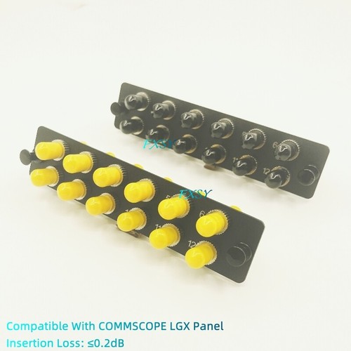 LGX Fiber Optical Panel 12 ST Simplex SM/MM Adapter Compatible COMMSCOPE LGX - Picture 3 of 9