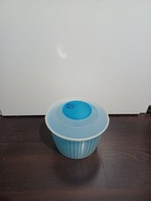 Salatschleuder blau Tupperware Kochen Salat Retro Vintage