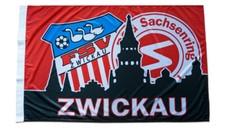 Fahne Flagge mit Hohlsaum FSV Zwickau - 80 x 120 cm