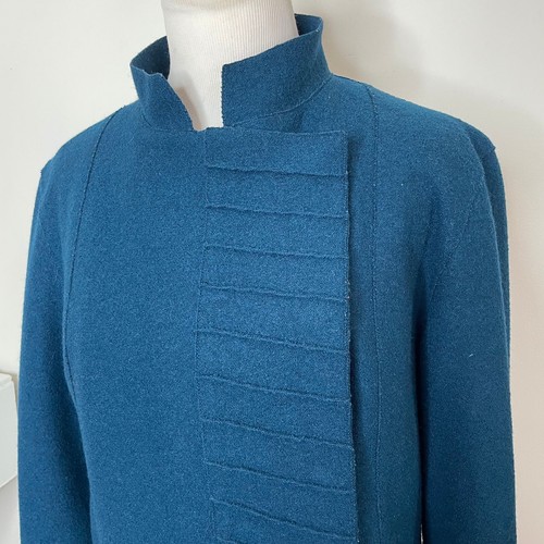 Beyond Threads Women's Size M Alpaca Wool Blazer Jacket Blue Made in Peru - Picture 2 of 18