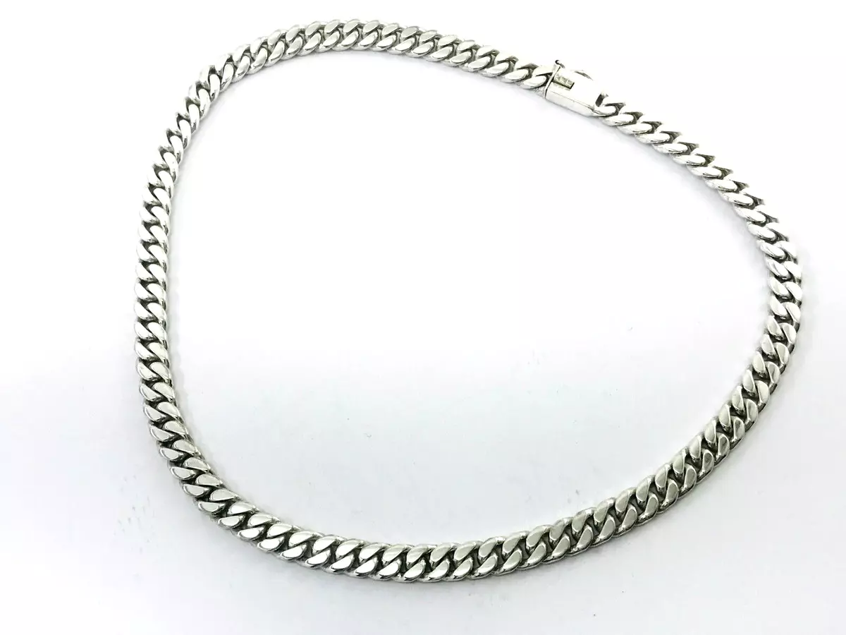 Silver curb cheap chain choker