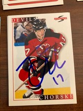 New jersey Devils Tom Chorske Signed 1996 Score Card