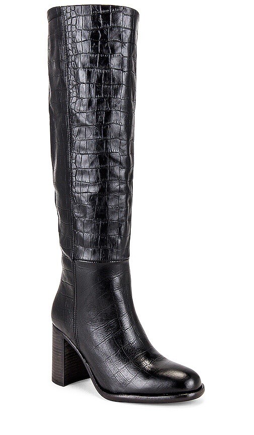 Free People Grayson Tall Boots black Croc Size 36