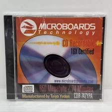 Microboards CD-R 650MB 74 Min 16X Taiyo Yuden CDR-74ZYPA