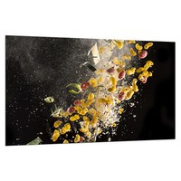 Herdabdeckplatte Ceranfeldabdeckung Spritzschutz Glas 80X52 Pasta