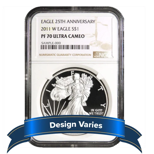 2011-W $1 1-oz American Silver Eagle 25th Anniversary NGC PF70