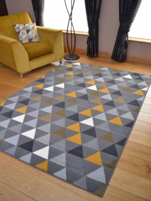 Large Grey And Mustard Rugs Images