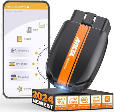 ANCEL BD200 Pro OBD2 Scanner Bluetooth, Enhanced Wireless Code Readers ABS... 