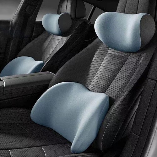 2pcs Memory Foam Car Neck Pillow & Lumbar Support Set For Driver And Passeng-h- - Foto 8 di 17