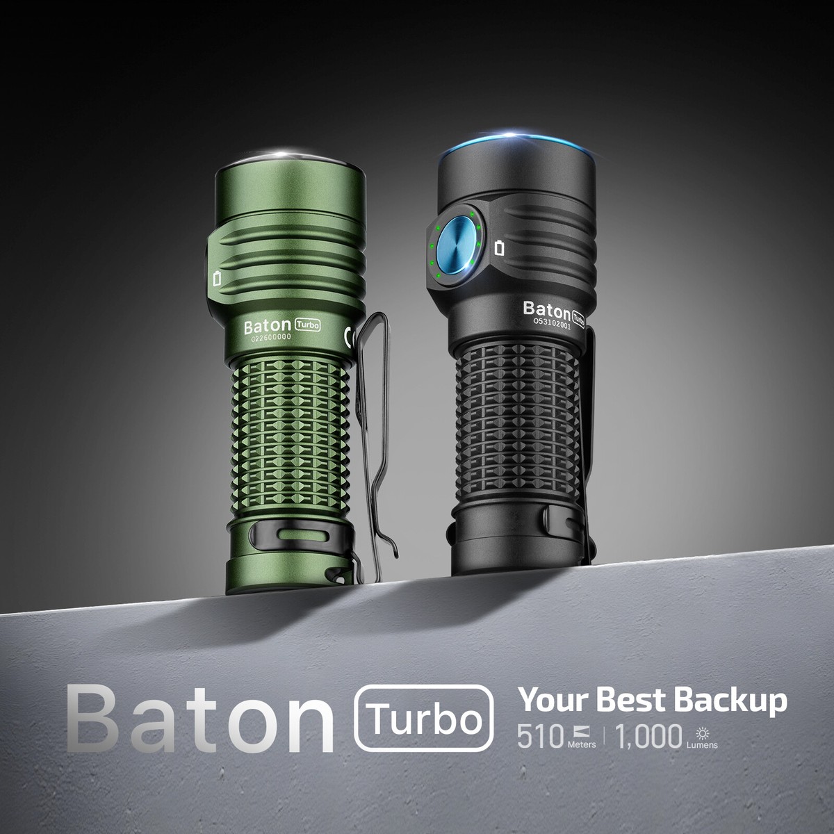 Olight Baton Turbo 1000LM Rechargeable EDC Pocket Flashlight