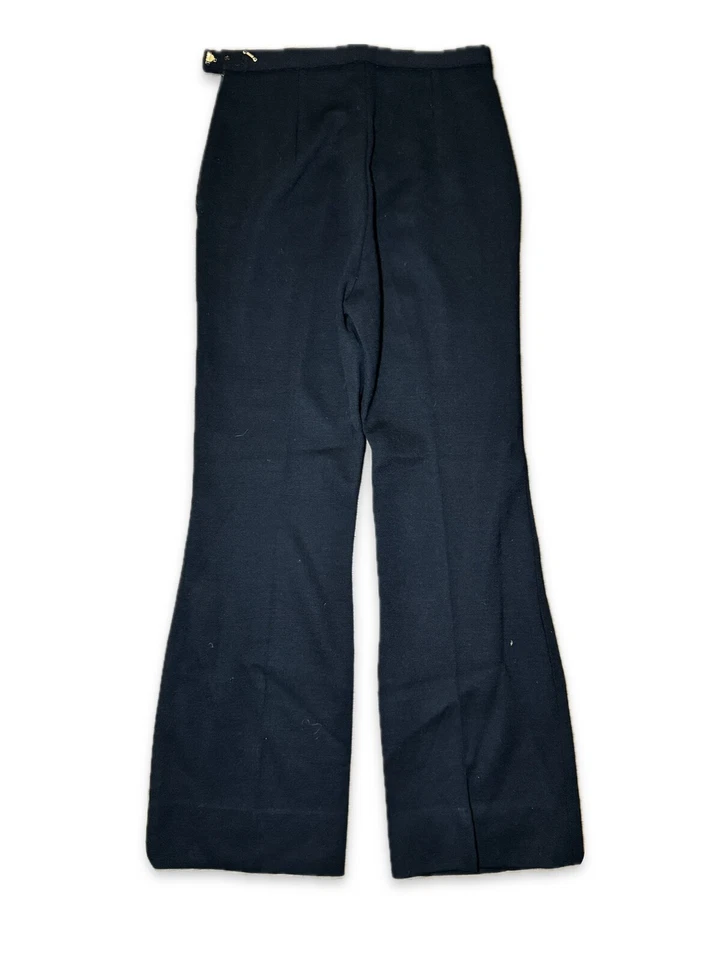 1960’s Vintage Black Woolen Suit Ornate Beading Cardigan and pants size 12 - Image 3 of 4