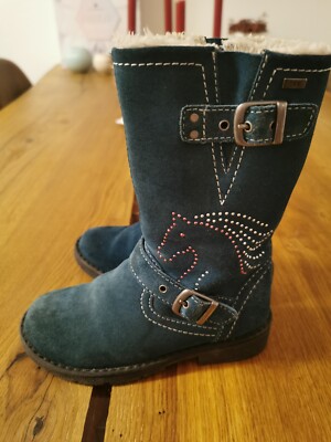 Mädchen Kinder Stiefel Lurchi in blau Modell charcoal Gr. 28 Winter  
