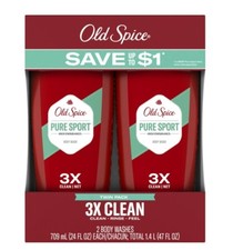 Old Spice High Endurance Body Wash for Men, Pure Sport Scent, 24 fl oz Pack of 2