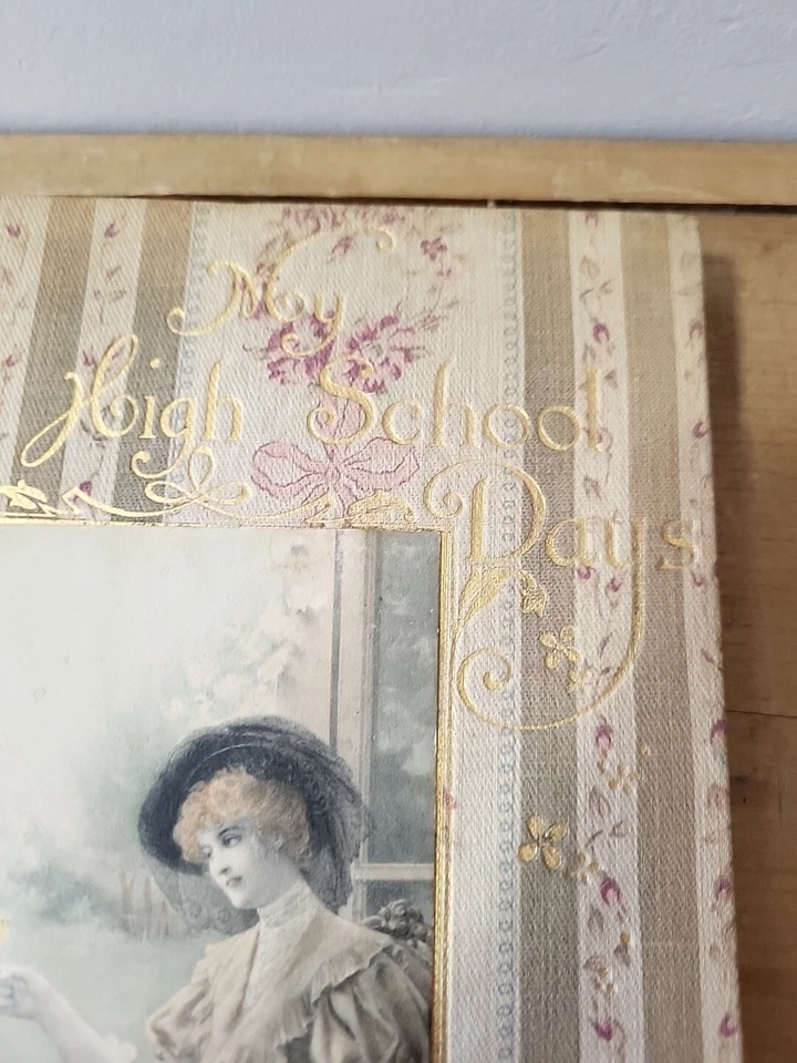 Старинный 1908 Неиспользованный Мой Школьный День Автограф Память Лом Книга Редкая - Изображение 2 из 4