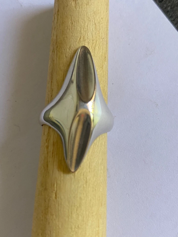 Vintage Georg Jensen SterlingSilver Ring#128 Henning Koppel Size US6 16.5mm L1/2 Foto 3 de 4