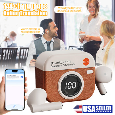 Q86 Translator Earbuds 144+ Languages Real Time Online Translation Earphones