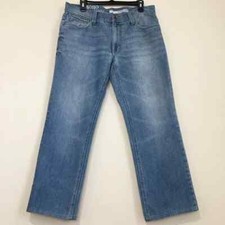 DKNY Soho Relaxed fit straight leg light wash denim blue jeans