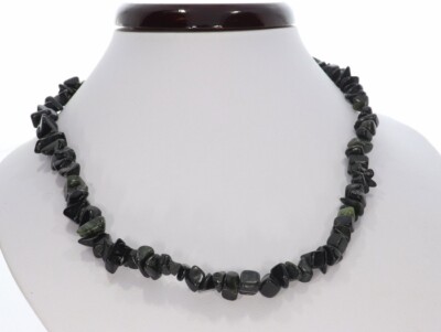  Obsidian Splitter Schmuck Halskette Halsband endlos 85-90cm SP1041