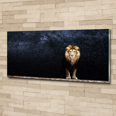 Acrylglas-Bild Wandbilder Druck 125x50 Deko Tiere Löwe Sterne
