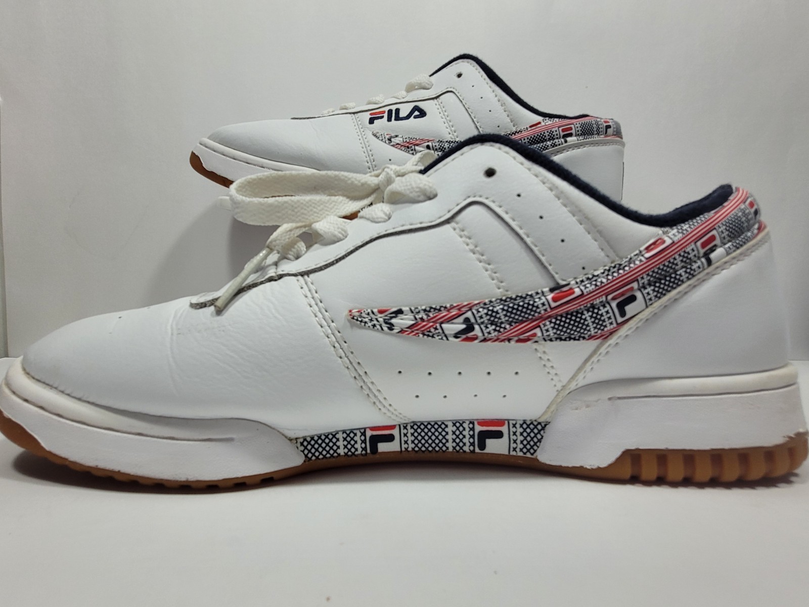 SAOLA SNEAKERS BASSE UOMO FILA CLASSIC ORIGINAL FITNESS SUOLA F13 BIANCHE Tg 10 1 2