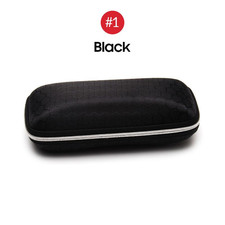 Women Black EVA Fabric Sunglasses Case Zipper Waterproof Sun Glasses...