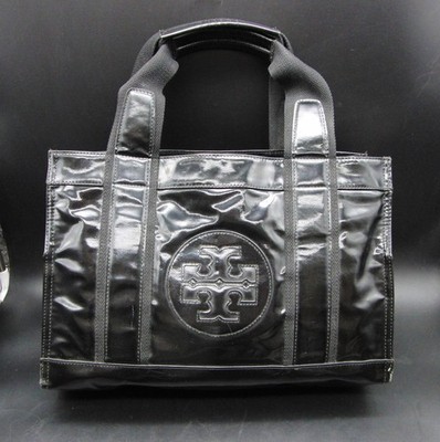 Tory Burch Handtasche schwarz glänzend Lackleder Taschenlänge 34 cm