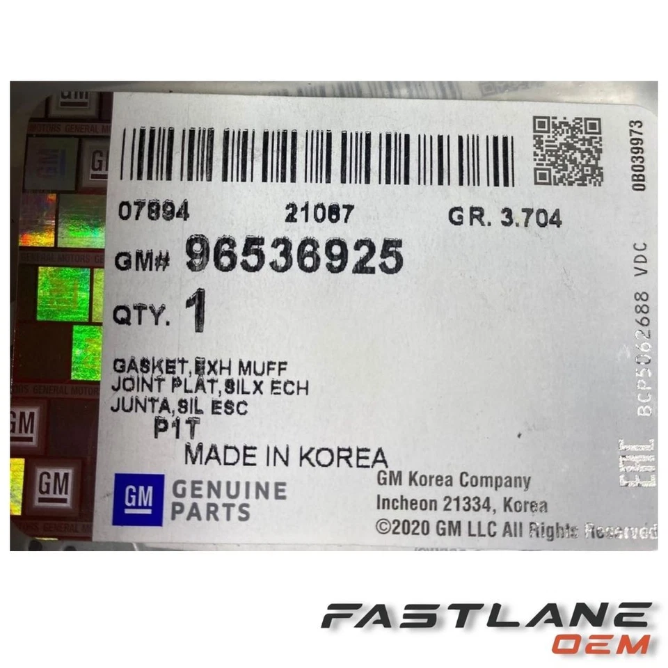 2004-2022 CHEVROLET SPARK/AVEO/G3 EXHAUST GASKET NEW OEM 96536925 - Image 3 of 4