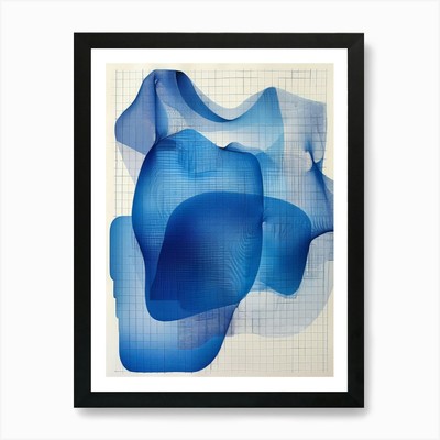 Abstract Blue 1 Art Print Framed Wall Art Poster Canvas Print Picture
