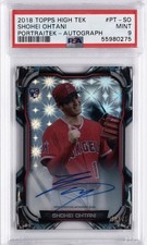 SHOHEI OHTANI 2018 TOPPS HIGH TEK PORTRAITEK RC AUTO SP #/75 PSA 9 GOAT!! 🔥