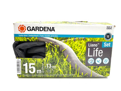 Gardena Wasserschlauch Gartenschlauch Liano Life 1/2'' 15 m Set