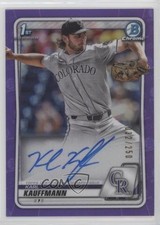 2020 Bowman Chrome Prospect Purple Refractor 32/250 Karl Kauffmann Auto 0yw2