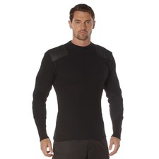 Black Sweaters Commando Crew Neck Medium 6347-BLK-M