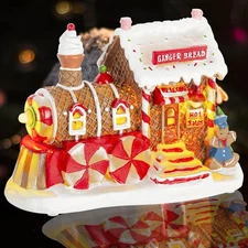 Christmas Gingerbread Light Up Village Building Battery Operated