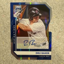 Dru Baker 2021 Panini Elite Extra Edition Aspirations BLUE Autograph Auto #'d/96