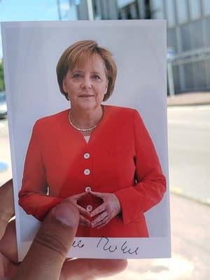 Angela Merkel - Autogramm - Postkarte - Deutschland - Politik - Kanzlerin