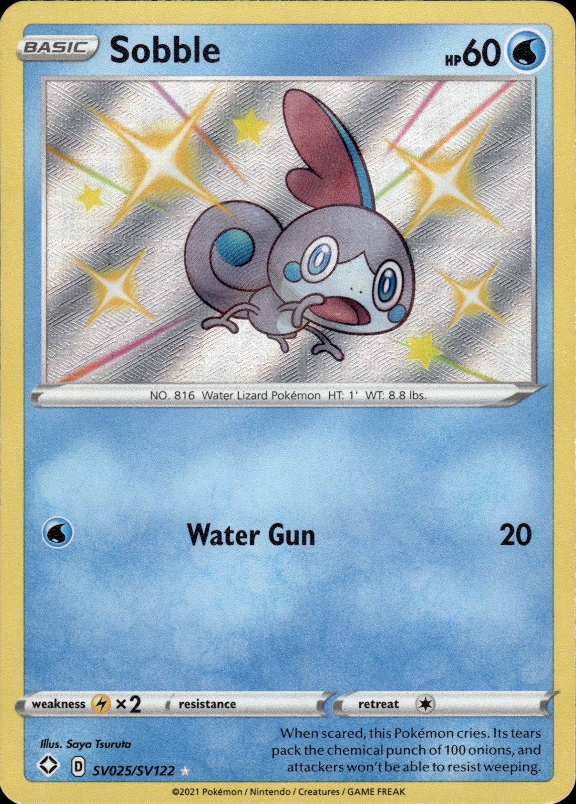Sobble SV025/SV122 Shiny Rare Shining Fates Shiny Vault Pokemon