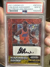 2021 Chronicles Shai Gilgeous-Alexander National Pride Auto Red Gold /5 PSA  10