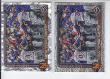 2 - 2025 Topps METS TEAM Holo Foil + Silver Diamante New York #553
