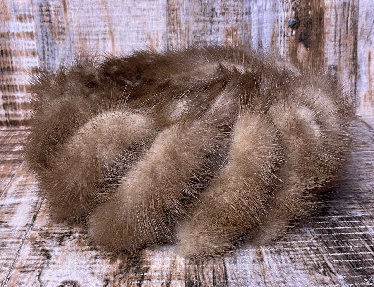 Vintage 1940s Beige Genuine Fur Pillbox Hat with Dusty Pink Bow Accent Mink Pillbox 1960s Vintage Hats for Women for sale | eBay main image 4