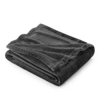 Bedsure GentleSoft Fleece Throw Blanket Dark Grey (50'' X 60''), Charcoal