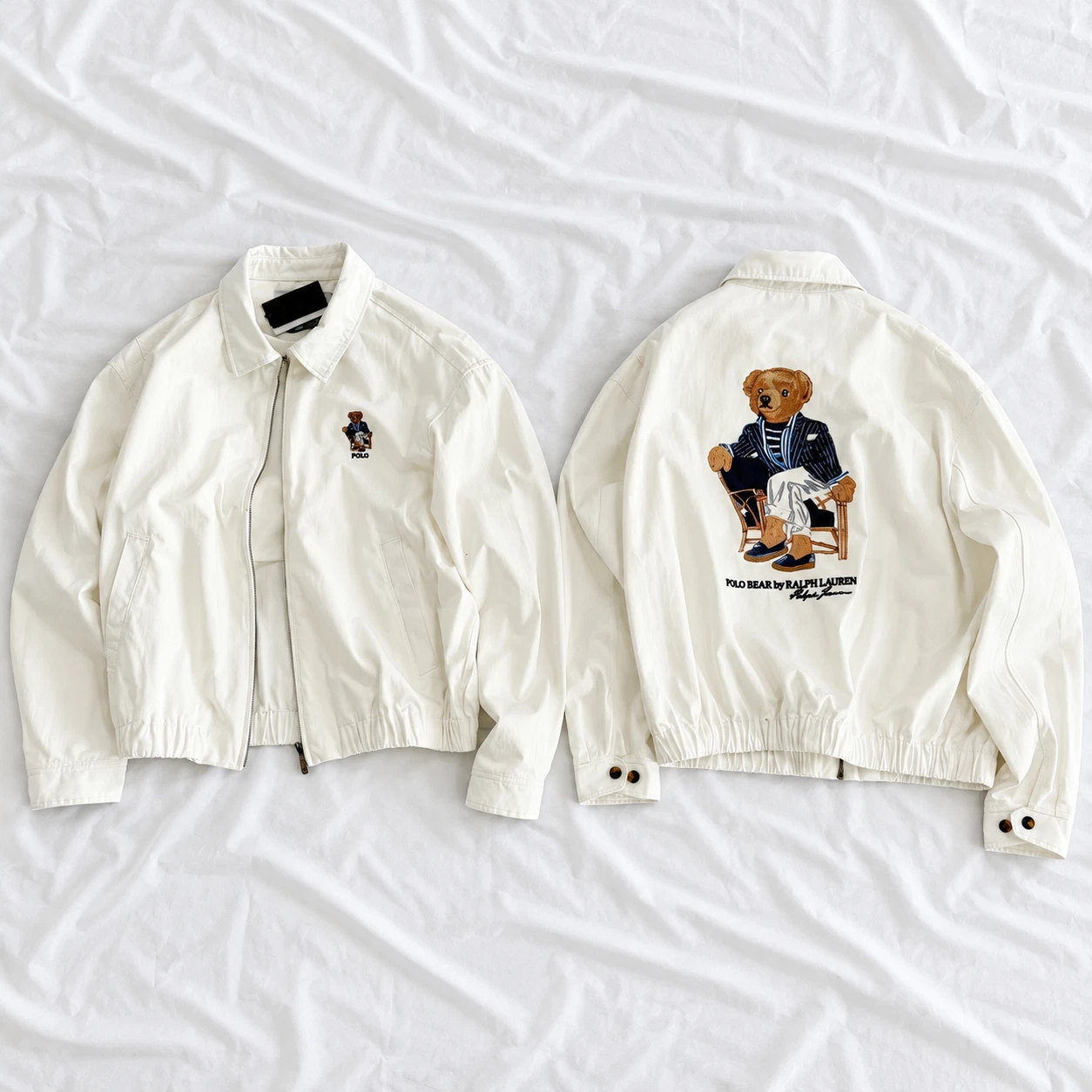 Ralph Lauren Polo Bear Jacket Exclusive Blouson in White - product detail image 1