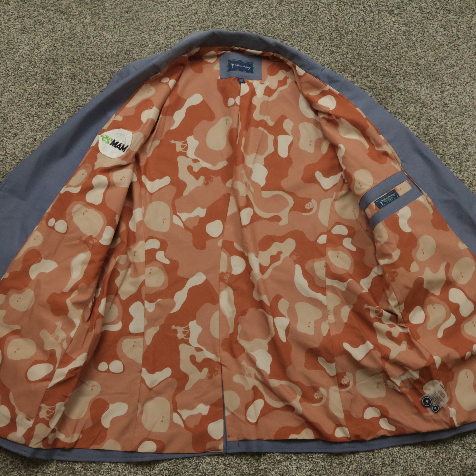 William Murray Golf Blazer Jacket Size Large MAM 25th Anniversary Blue Camo