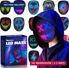 LED Mask Gesture Sensing Light up Mask Cool Kids Toys Gifts for Boys