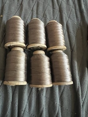 Vintage Belding Corticelli Wood Spools with Silk Thread - Lot Of 6