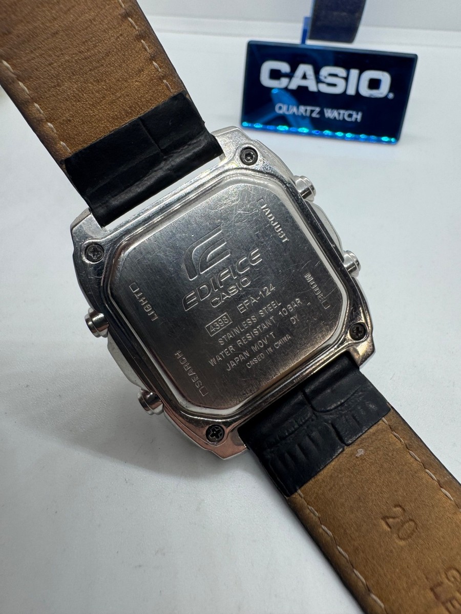 Vintage Casio Edifice EFA-124 Men's Wrist Watch Ana-Digi World Vintage Casio Edifice EFA-124 Men's Wrist Watch Ana-Digi World