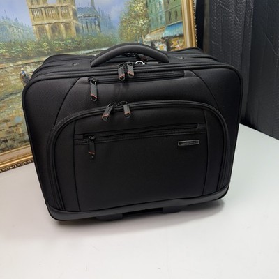 Samsonite Classic Wheeled Business Black Case Bag Luggage Carry On 18x15x10