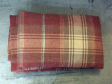 NEXT Red Stirling Woven Check SLOT TOP THERMAL SINGLE / DOOR CURTAIN 168X214 CM